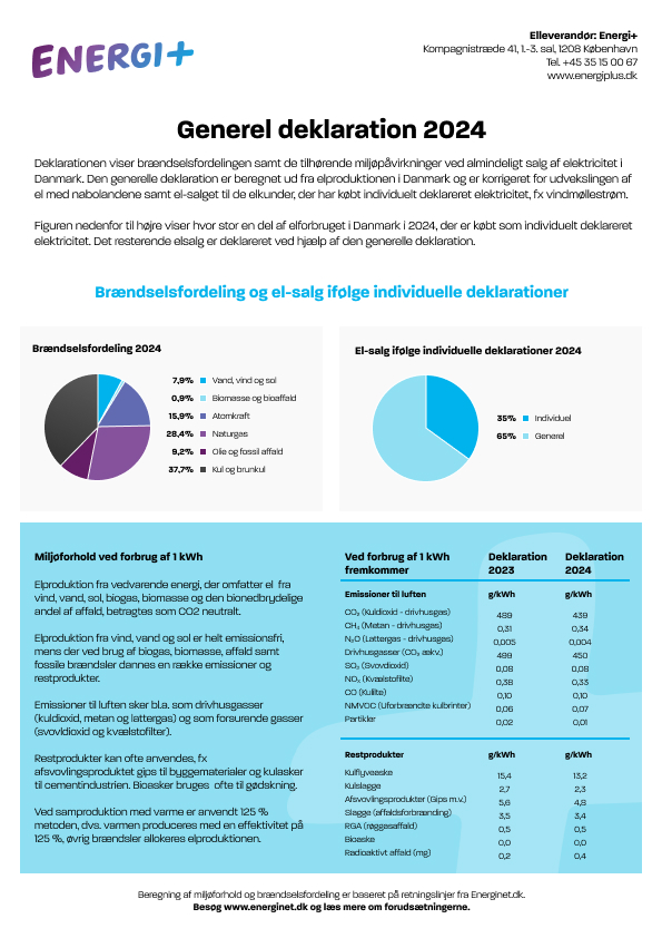 Hvordan er vores strøm sammensat